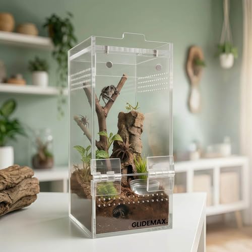GlideMax Vivarium in 3x3x6inch, Transparent