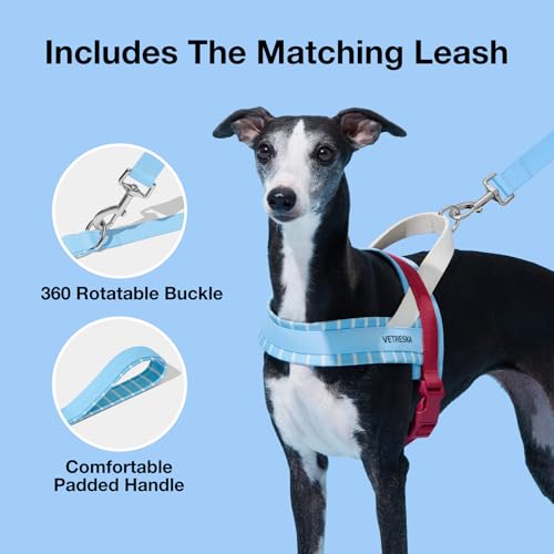 VETRESKA Animal Harness in XS(Chest: 16.9"-22"), Mist & Merlot