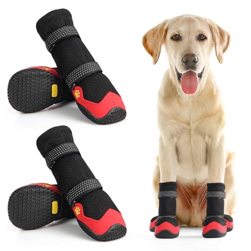 MUSIMC Paw Hoof Protector in Size 1: 1.57''x1.37''(L*W), B-Black red