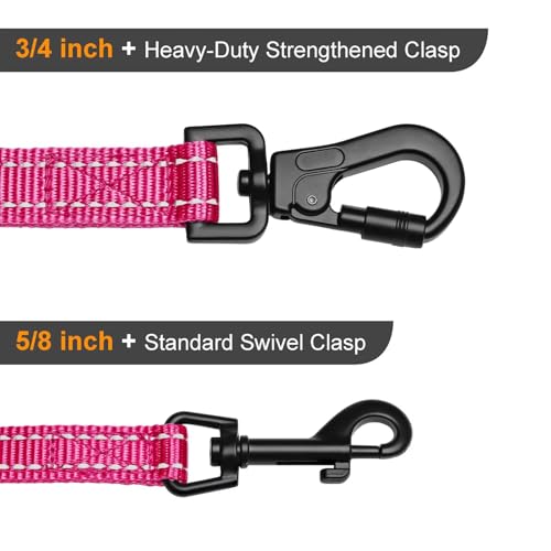 Didog Leash in 3/4''x 4 FT, Hot Pink