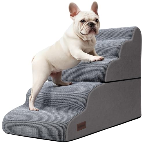 aodisman Animal Stair in Split Design 5-Step 22.8"H, Grey