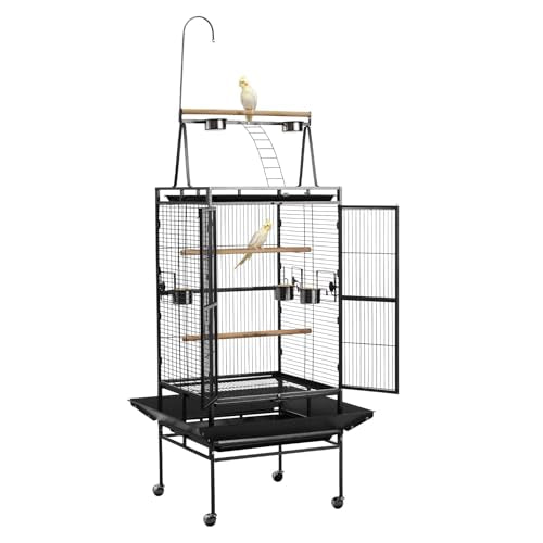 VEVOR Animal Cage in 32.7"L x 31.1"W x 82.7"H, Black