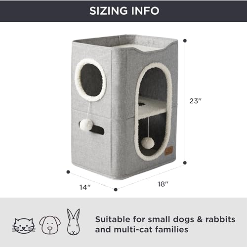 Bedsure Pet Activity Structure in Double, Grey