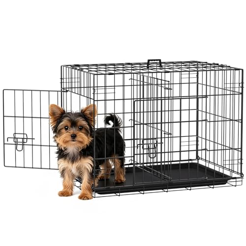 FDW Animal Cage in 24.0"L x 16.0"W x 19.0"H, Black