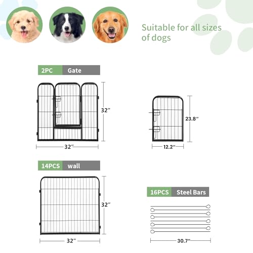 FDW Pet Playpen in Black