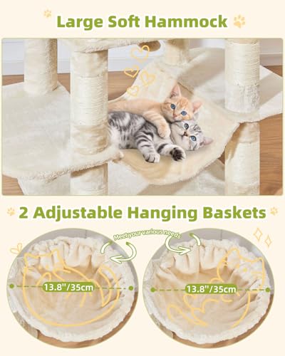 Taoqimiao Pet Activity Structure in 76 inch, Beige