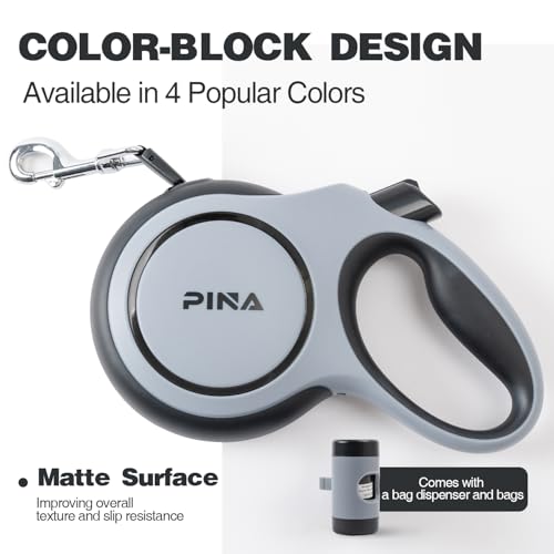 Pina Leash in 26 ft, Grey