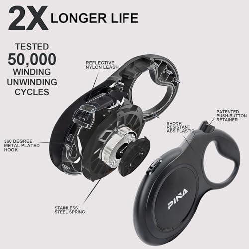 Pina Leash in 26 ft, Black
