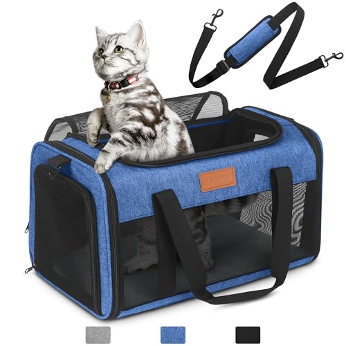 Petux Animal Carrier in 17.0"L x 11.0"W x 9.5"H, Blue