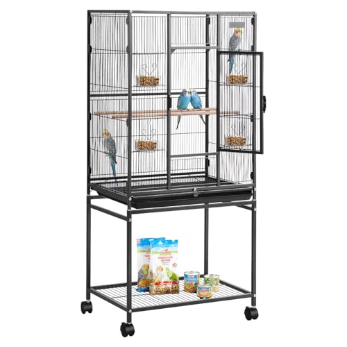 VEVOR Animal Cage in 24.6"L x 16.7"W x 53.9"H, Black
