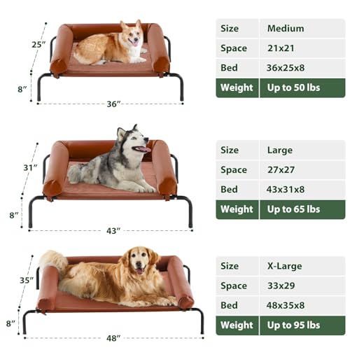 RRPETHOME Pet Bed Mat in 36.0"L x 26.0"W x 8.0"Th, light caramel