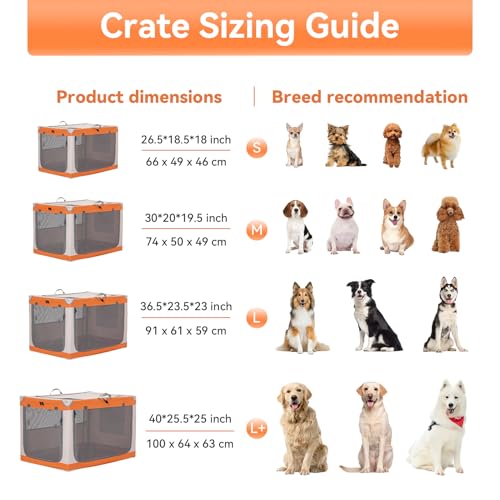 A 4 Pet Animal Cage in 30.0"L x 20.0"W x 19.0"H, Orange+Beige