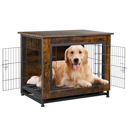 Shintenchi Animal Cage in 44.1"L*29.5"W*32.3"H, Brown