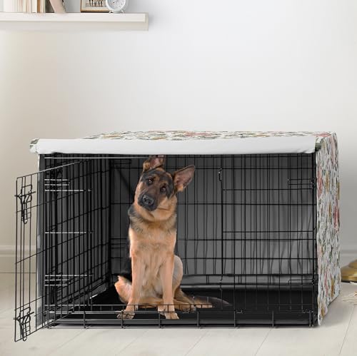 Sweet Jojo Designs Animal Cage in 48.0"L x 32.5"W x 30.5"H, Vintage Floral Pink and Green