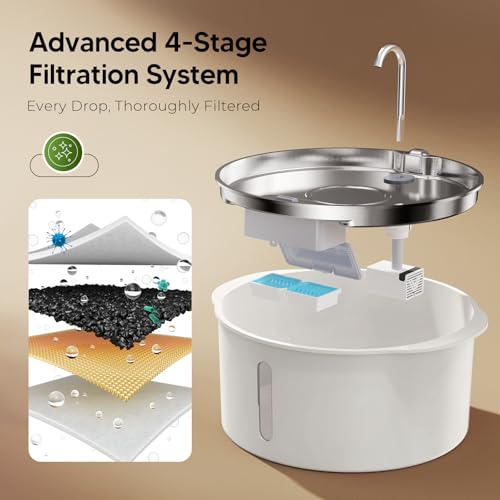 PEKTACO Animal Water Dispenser in silvery