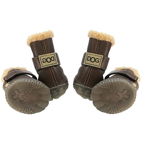 WINSOON Paw Hoof Protector in Size 1, Dark Brown
