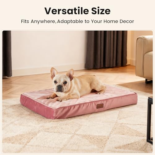 OhGeni Pet Bed Mat in 30" x 20" x 3" (For Sprawling), 02-Pink