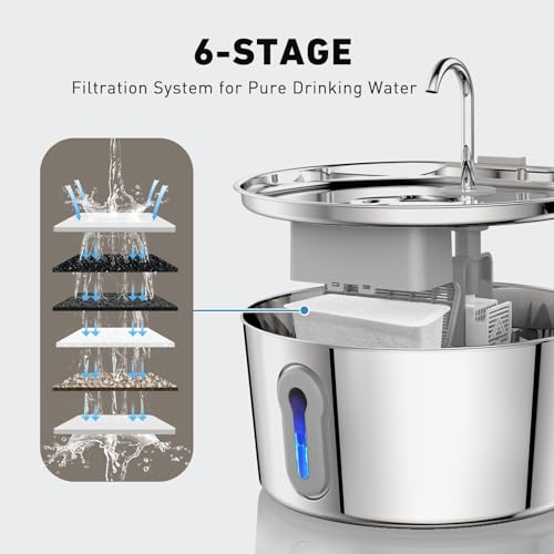 JLVDXN Animal Water Dispenser in Silver