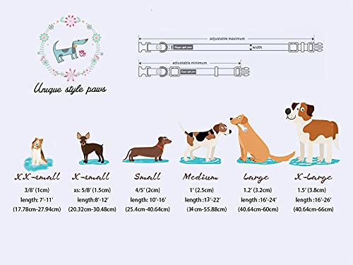 Unique style paws Animal Collar in XS, heart-bow