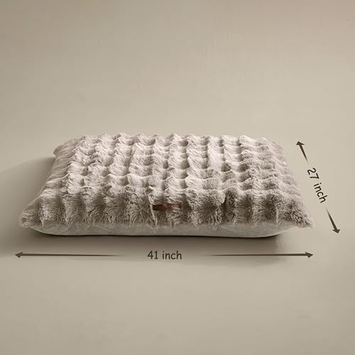 WDCOZY Pet Bed Mat in X-Large(41"x27"), Fluffy-Beige
