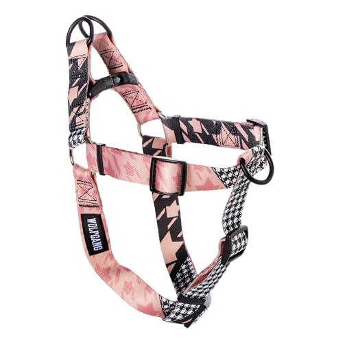 Wolfgang Man & Beast Animal Harness in Large (1 Inch x 20-30 Inch), HoundsPink Print