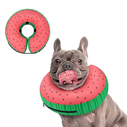 Supet Animal Recovery Collar Cone in S(Neck 7"-9.5"), Donut Red