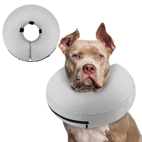 Supet Animal Recovery Collar Cone in XXL(Neck 18.5"-23.5"), Solid Grey