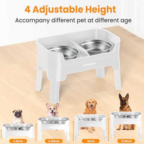 URPOWER Pet Feeder in Large, Light Grey