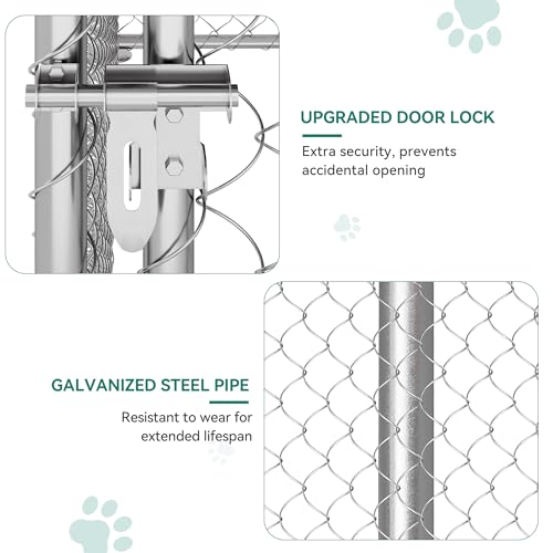 DWVO Animal Cage in 8'L x4' W x 6'H, Black