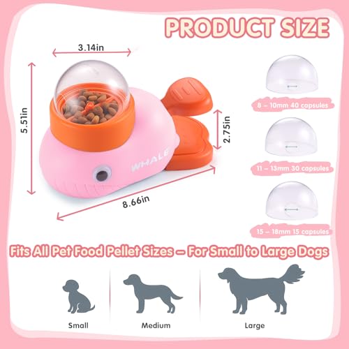 Star&Mi Pet Feeder in Whale-Pink