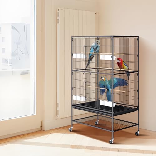 VEVOR Animal Cage in 31.1"L x 20.1"W x 52.0"H, Black