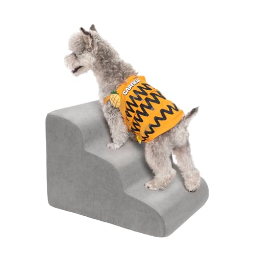 MEWANG Animal Stair in 3 steps: 17.95''L×14.96''W×13.70''H, Round Corner