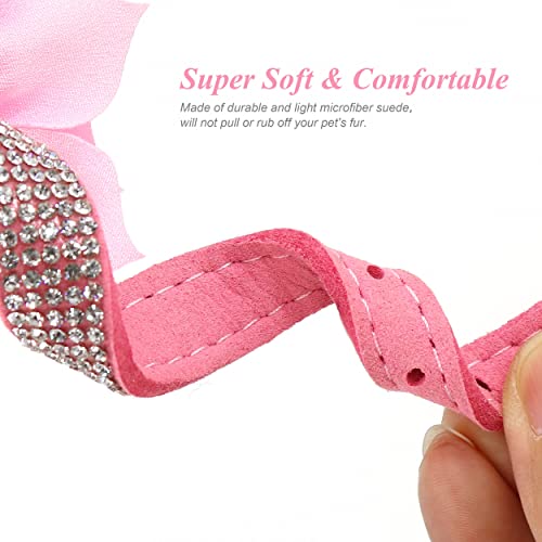 PET ARTIST Animal Collar in XS:Neck 7.5-10"(3-7 lbs), Pink Set