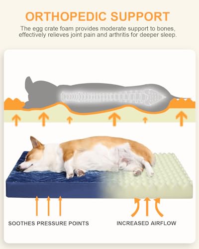 KSIIA Pet Bed Mat in 23.0"L x 17.0"W x 3.0"Th, Blue