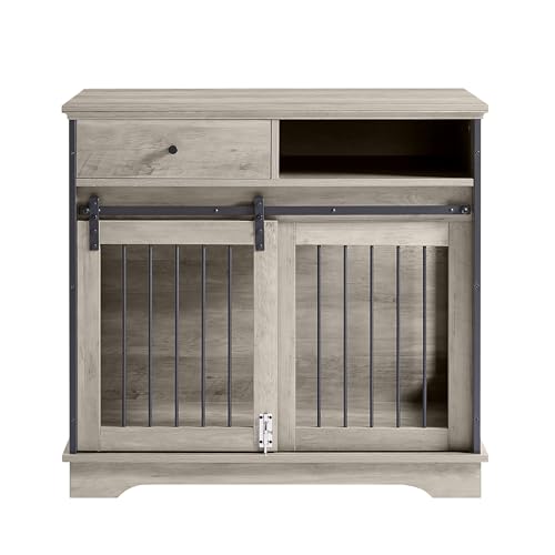 NicBex Animal Cage in 35.4"L x 23.6"W x 33.5"H, Grey