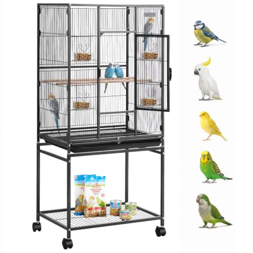 VEVOR Animal Cage in 24.6"L x 16.7"W x 53.9"H, Black