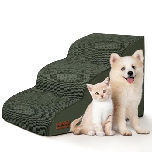aodisman Animal Stair in Standard 3-Step 15.7"H, Green