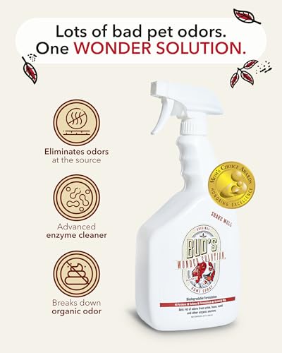 BUD'S WONDER SOLUTION Area Deodorizer in 32 Fl Oz (Pack of 1), Clear
