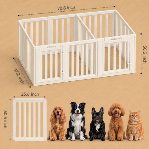 everfront Pet Playpen in 30", White