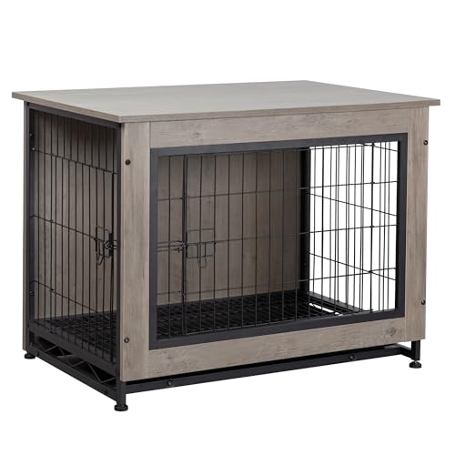 Shintenchi Animal Cage in 38.6"L x 25.6"W x 26.8"H, Grey