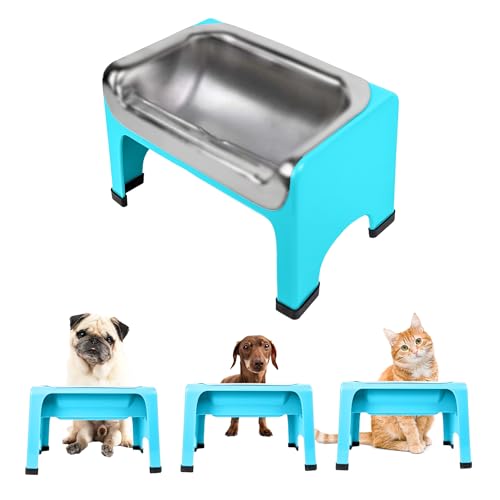 Fluff Trough Pet Feeder in Teal