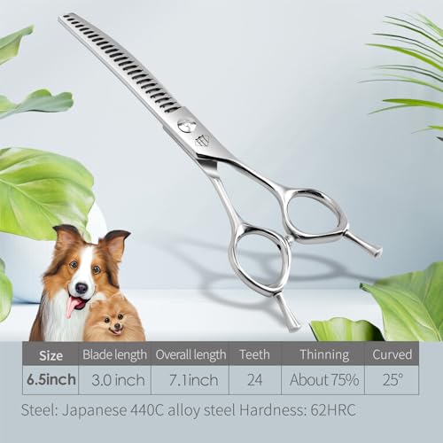 FENICE TOTEM Scissors in 6.5 inch, Curved Chunker