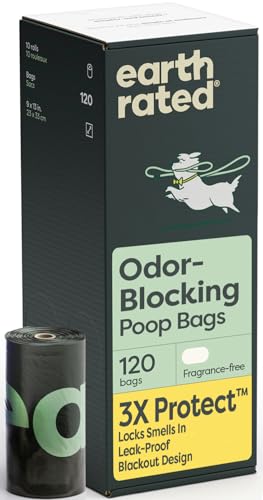 Earth Rated Waste Bag in 1 Count (Pack of 120), Black/White