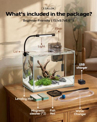 minilake Vivarium in 3 Gallon, Transparent