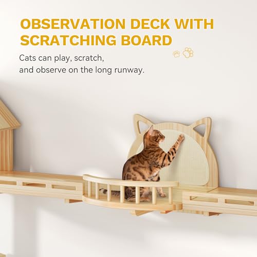YITAHOME Pet Activity Structure in 21 pieces, Burlywood