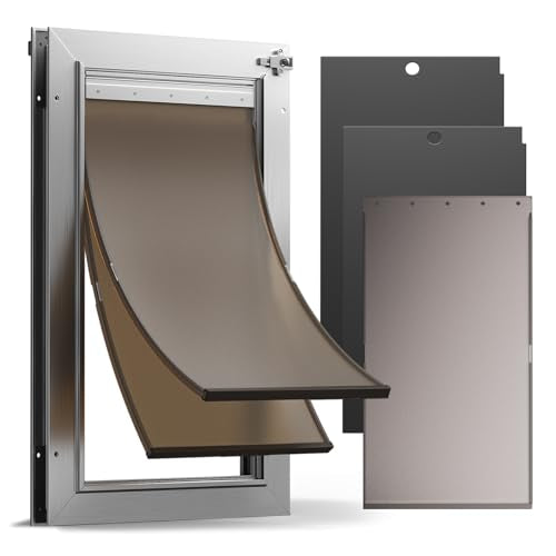 VOSOIR Pet Door in Large, Silver