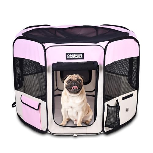 JESPET Pet Playpen in 36x36x24 Inch (Pack of 1), Pink
