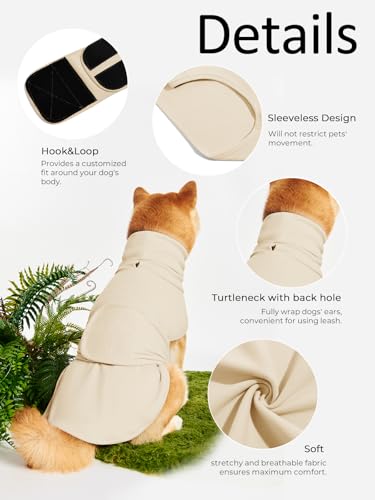 Haloumoning Pet Apparel in X-Small, Beige