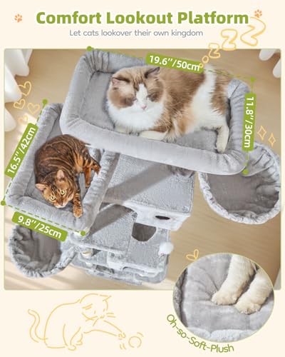 Taoqimiao Pet Activity Structure in 76 inch, Light Gray