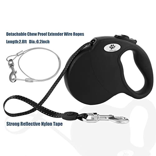 CROWN PAWS Leash in Large, Black